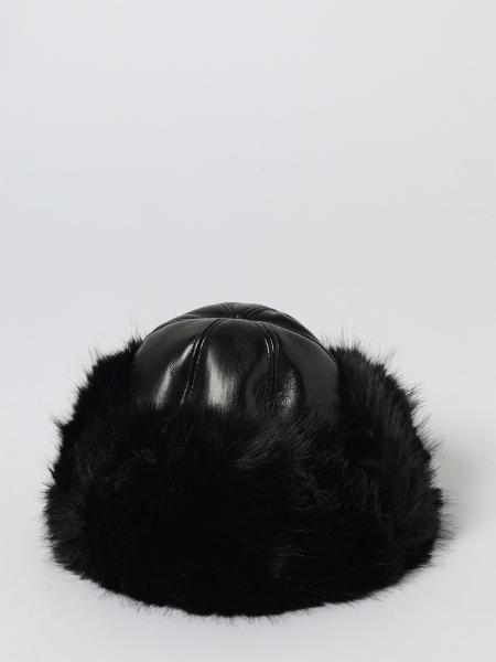 Stand Studio Sable leather and faux fur hat