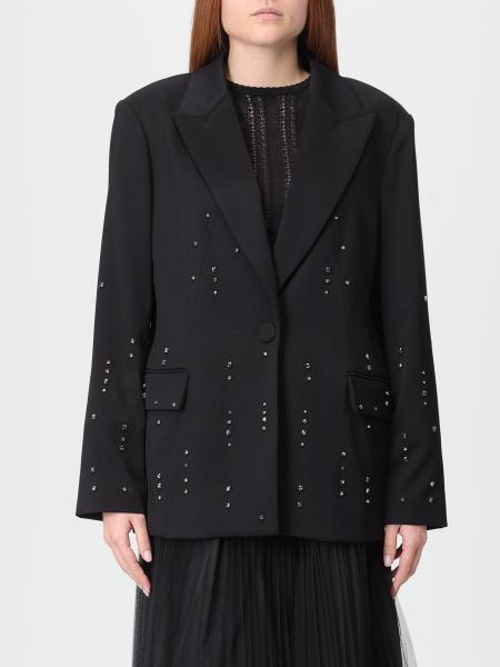 Blazer monopetto Twinset Actitude in misto viscosa con strass