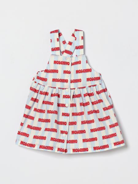 Baumwoll-Minikleid mit Logo Moschino