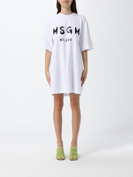 Abito a t-shirt MSGM in cotone con logo