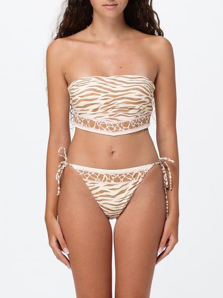 Bandeau-Bikini-Top MC2 Saint Barth mit Blumendruck und Strass