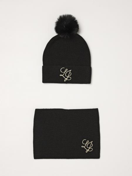 Two-Piece Wool Blend Set LIU JO for girls with pom-pom beanie
