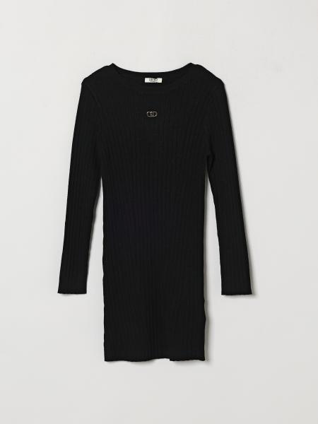 Liu Jo Girls' Short Ribbed-Knit Dress with Long Sleeves
