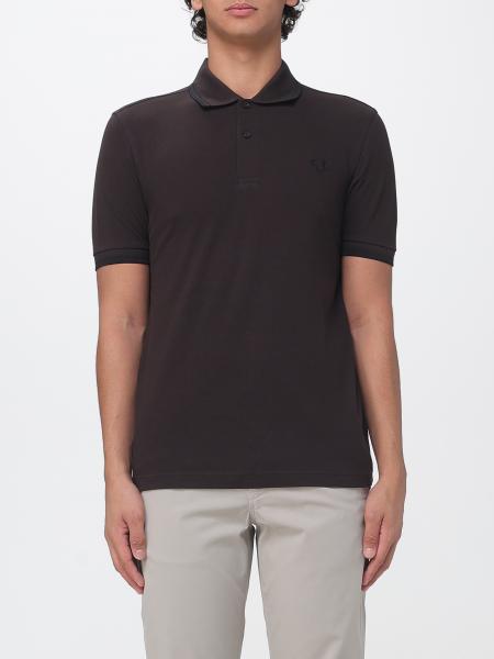Polo de manga corta Fred Perry de algodón con logo bordado y ribetes en contraste
