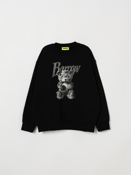 Boy's Cotton Jumper Barrow Kids with Logo and Teddy Bear Print