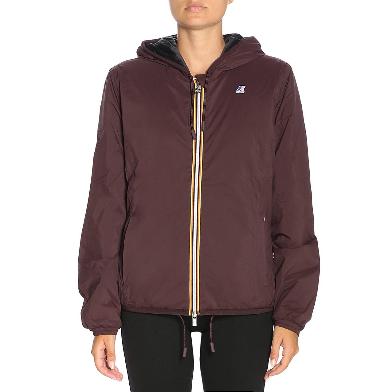 K-WAY CHAQUETA: Chaqueta mujer K-way, Granate - Img 1