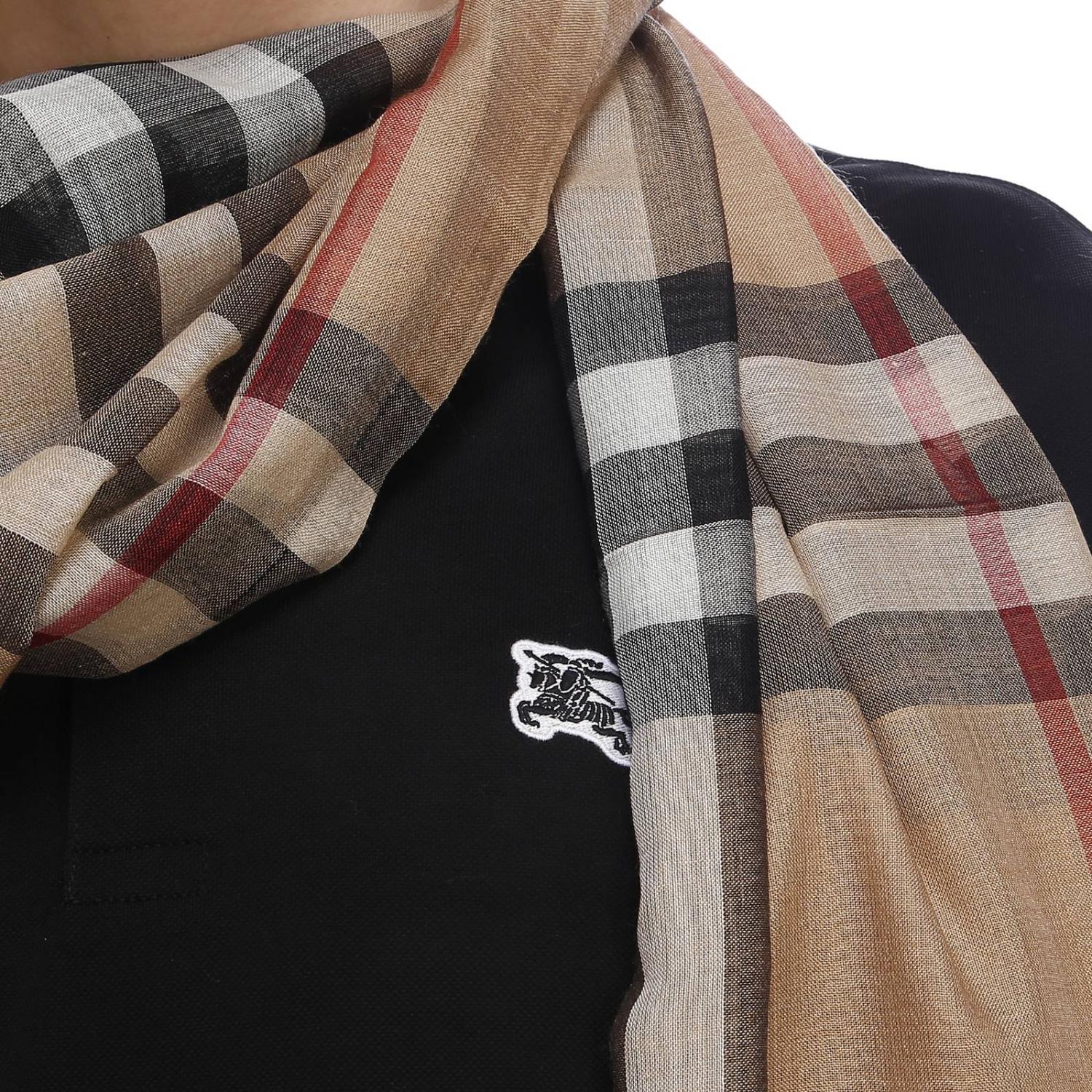 BURBERRY SCARF: Scarf men Burberry, Camel - Img 2