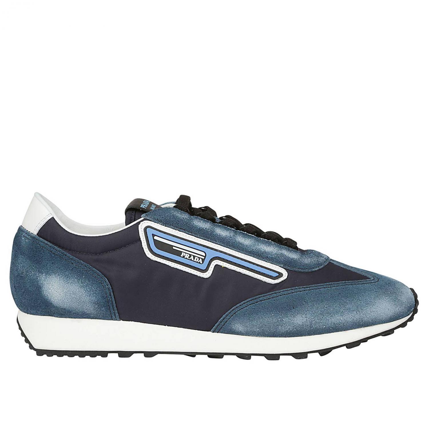 スニーカー PRADA Men Sneakers 2EE427G000MN0 F0216 BLUE Prada | Shoes | Nwt Prada Sneaker Men Fabric Blue White