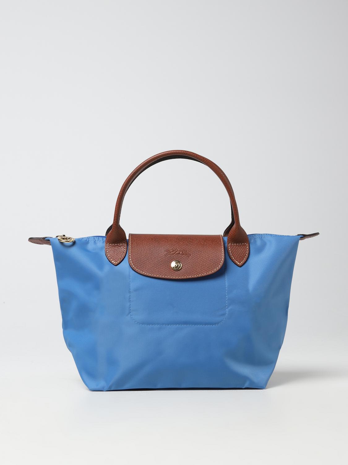 LONGCHAMP Le Pliage Tote S nylon bag Gnawed Blue Longchamp handbag L1621 089 online at GIGLIO.COM