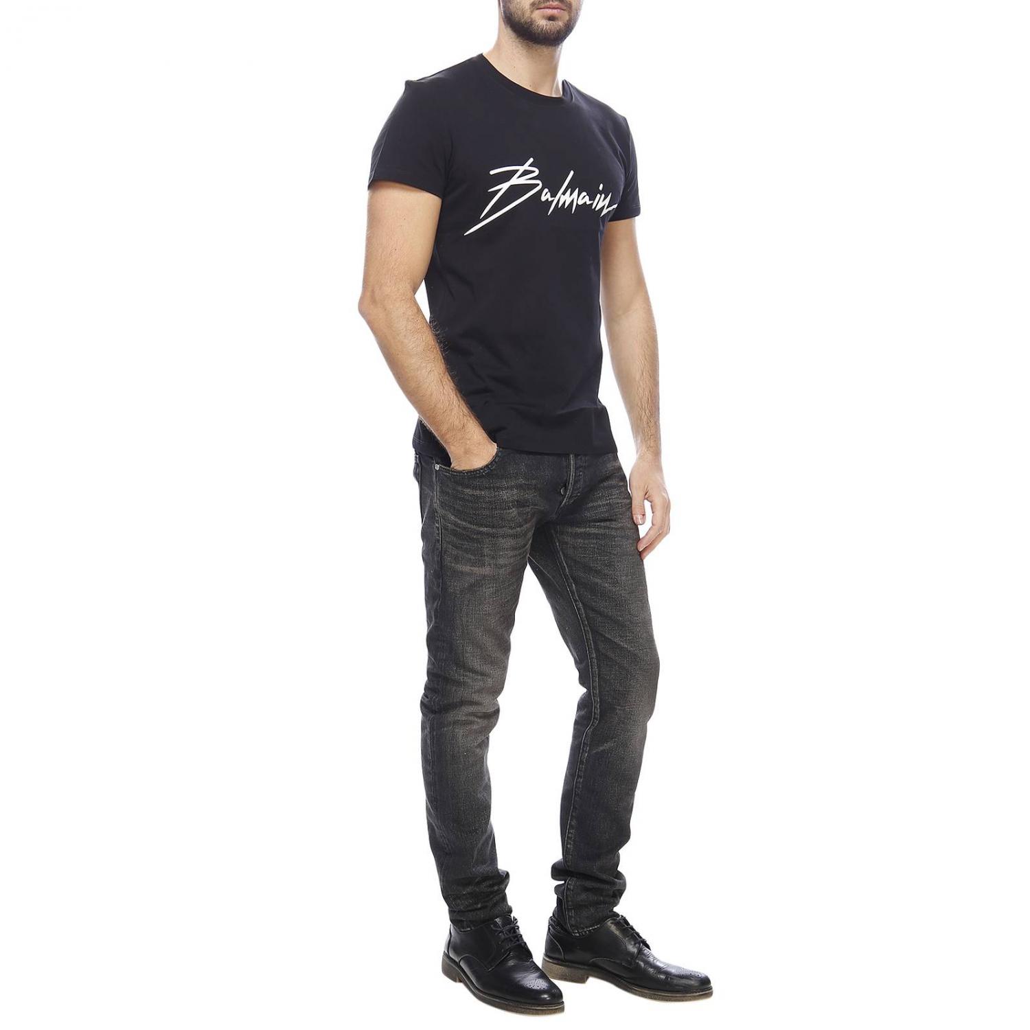 BALMAIN T-SHIRT: T-shirt men Balmain, Black - Img 4