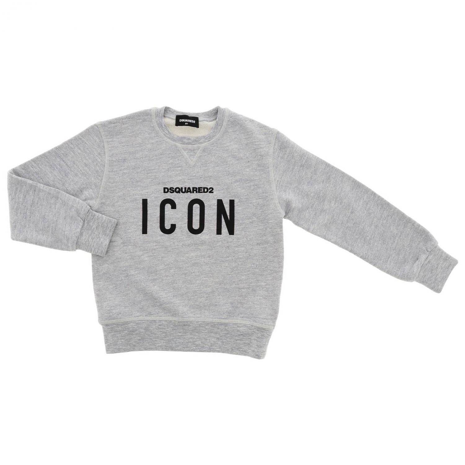DSQUARED2 SWEATER: Sweater kids Dsquared2 Junior, Grey - Img 1