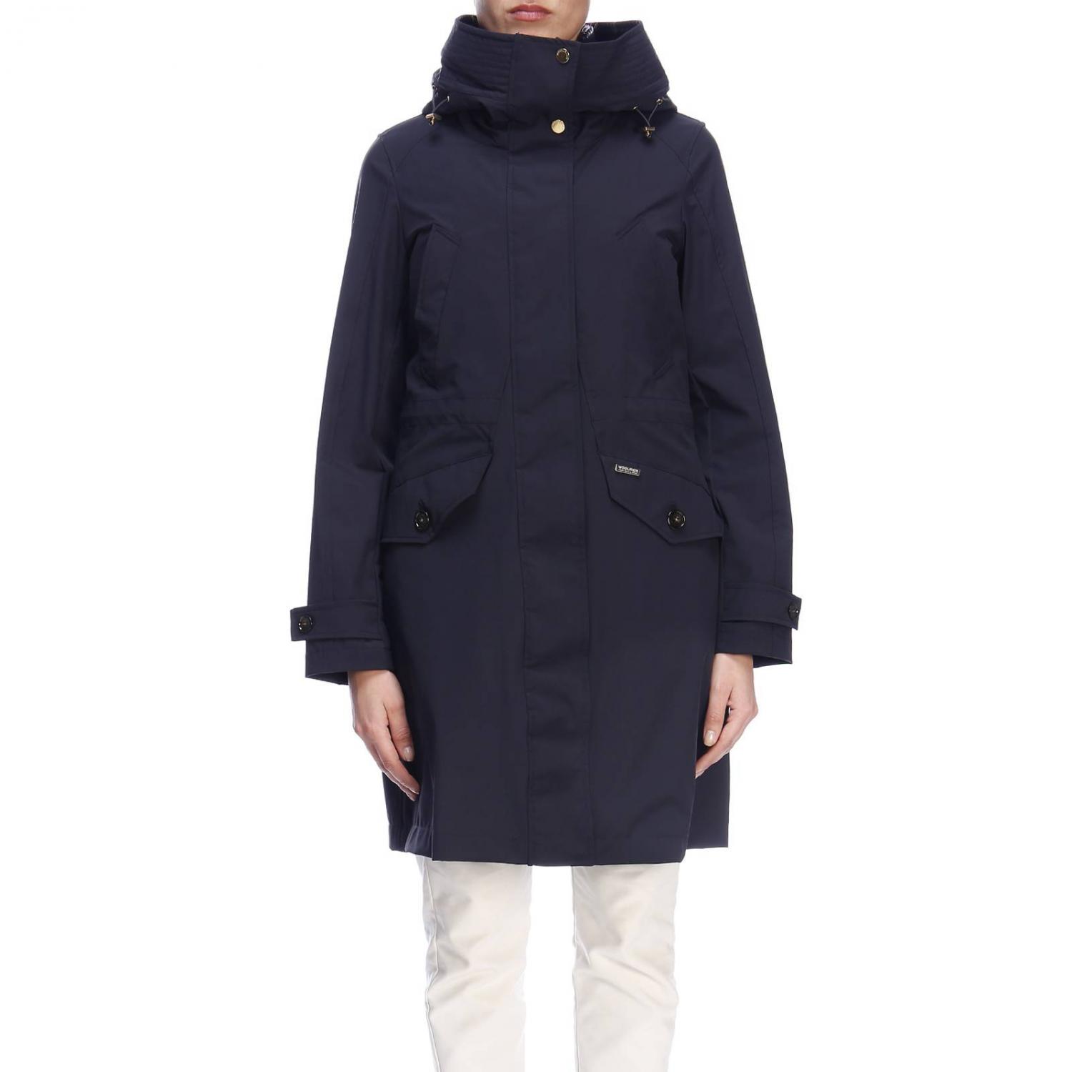 Parka Galena Woolrich in nylon impermeabile light con piumino amovibile  Blue