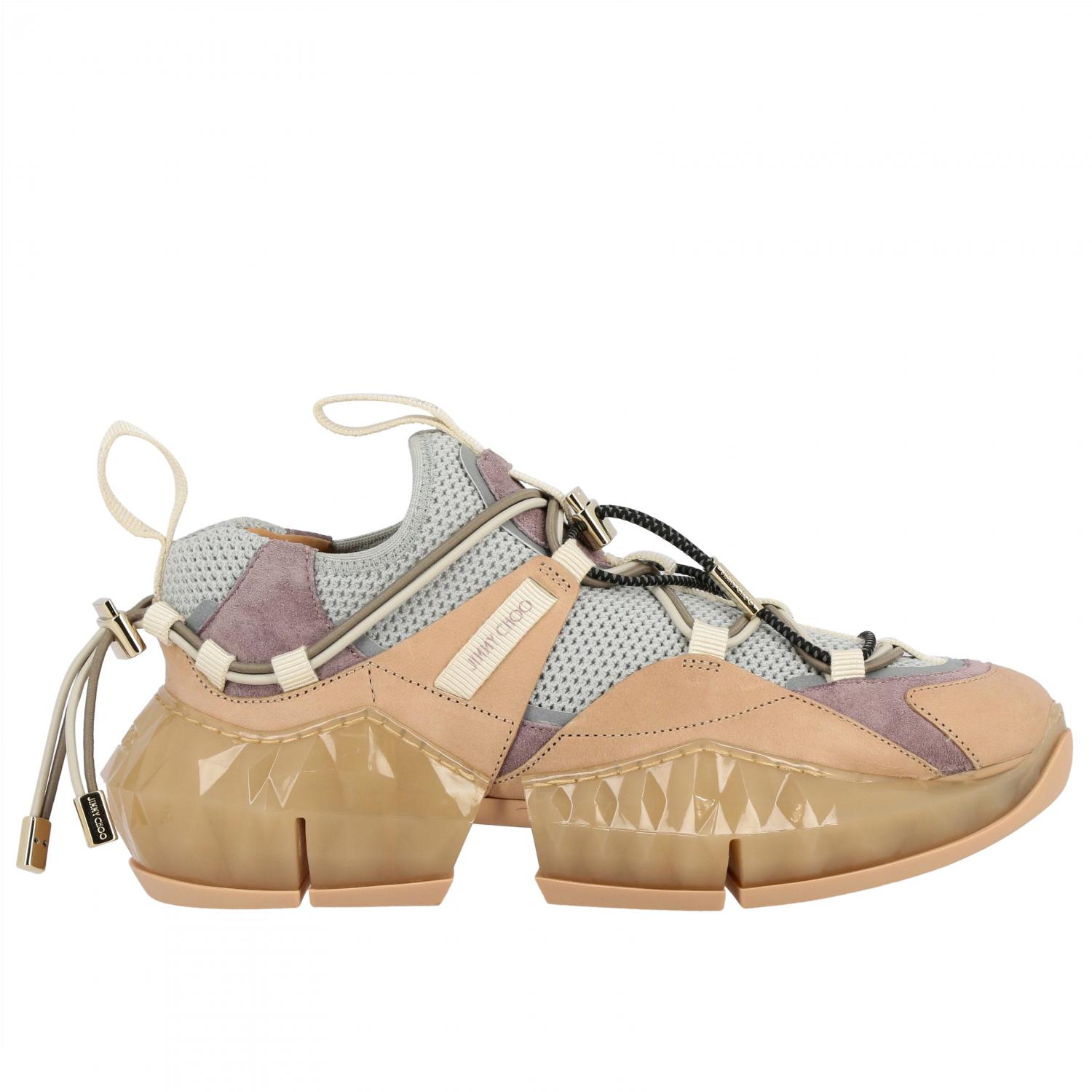 Jimmy Choo Diamond Tral / F EHL sneakers in real leather and mesh