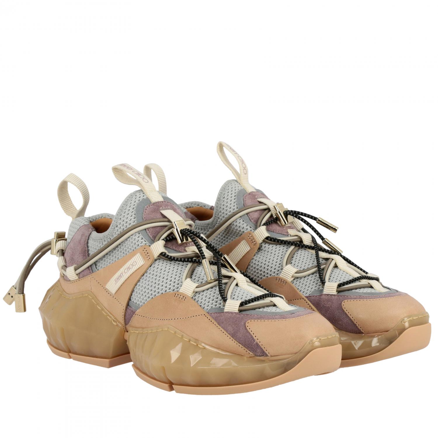Jimmy Choo Diamond Tral / F EHL sneakers in real leather and mesh