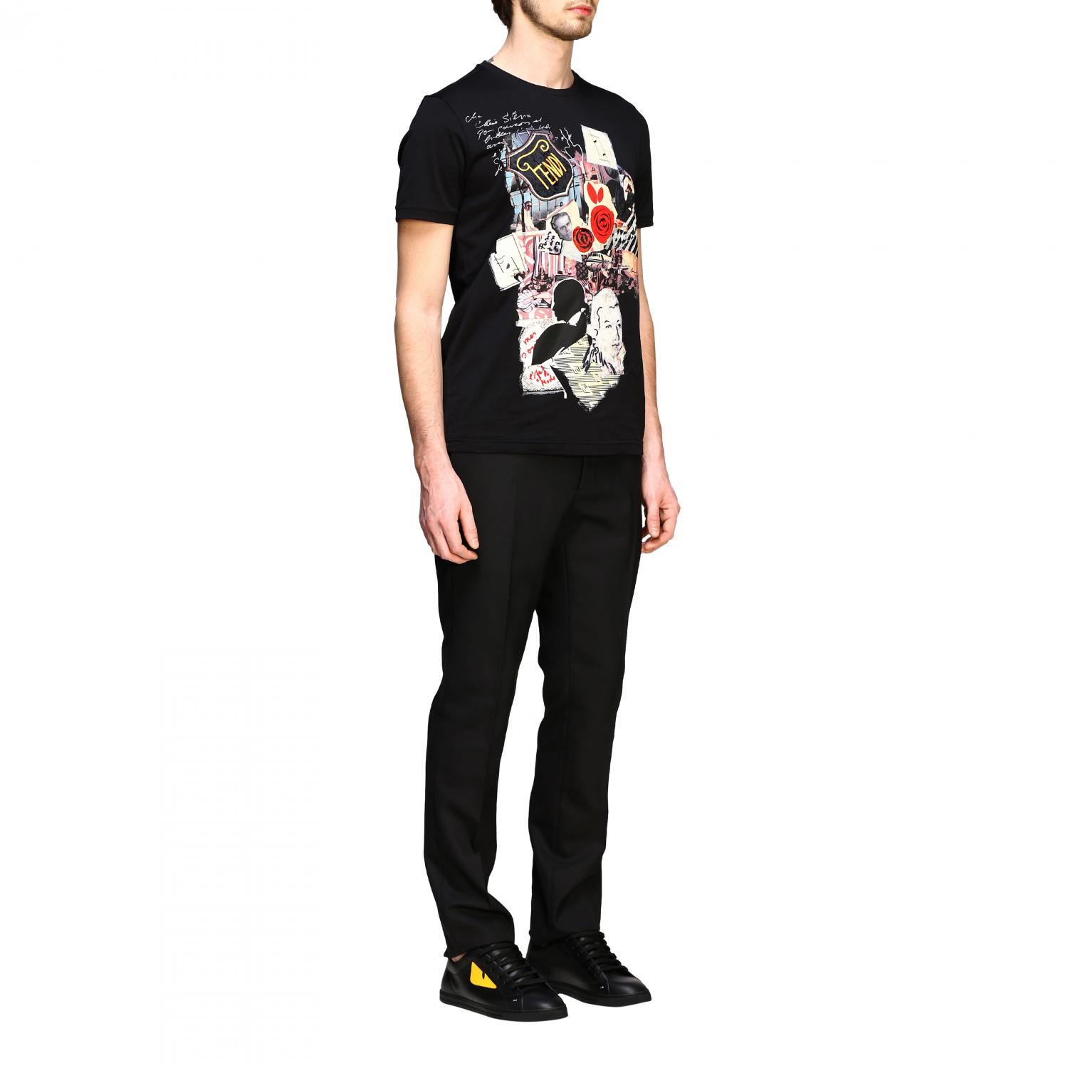 FENDI PANTS: Pants men Fendi, Black - Img 2