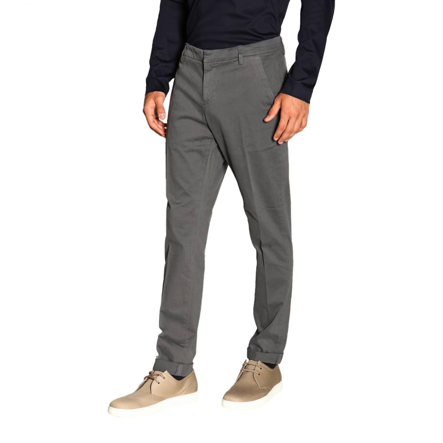 DONDUP PANTS: Pants men Dondup, Charcoal - Img 4
