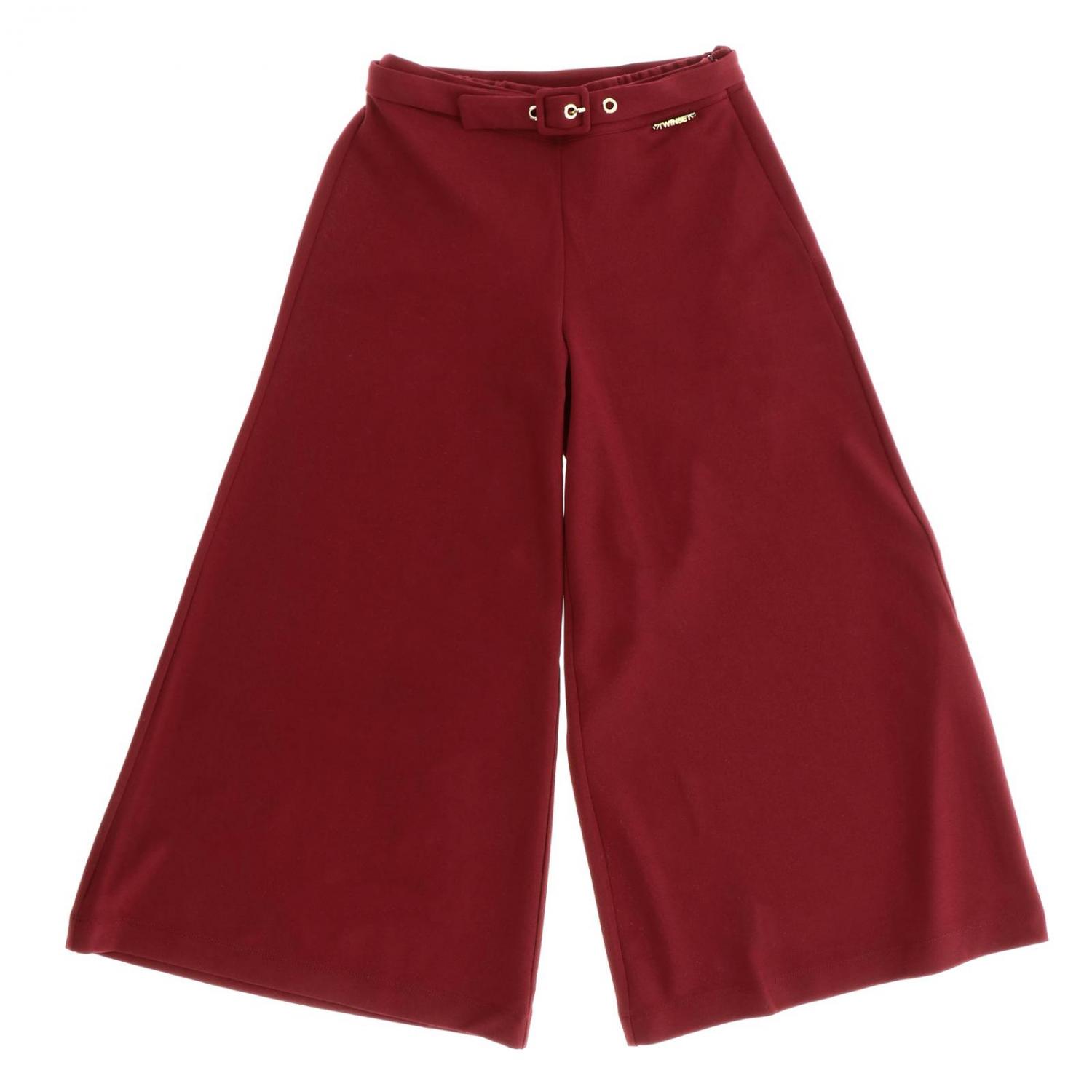 TWINSET HOSE: Hose kinder Twin Set, Burgunderrot - Img 1