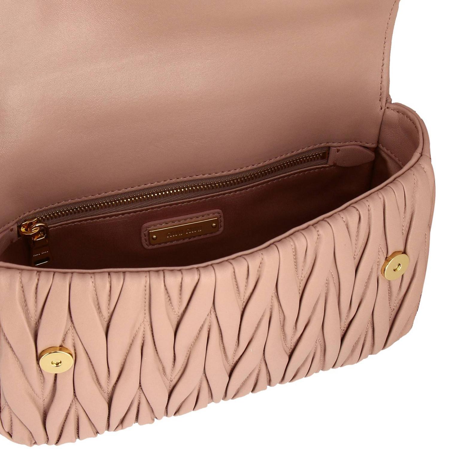 Miu Miu Pink quilted leather bag - Pink - Women | 5DH0292B9G028