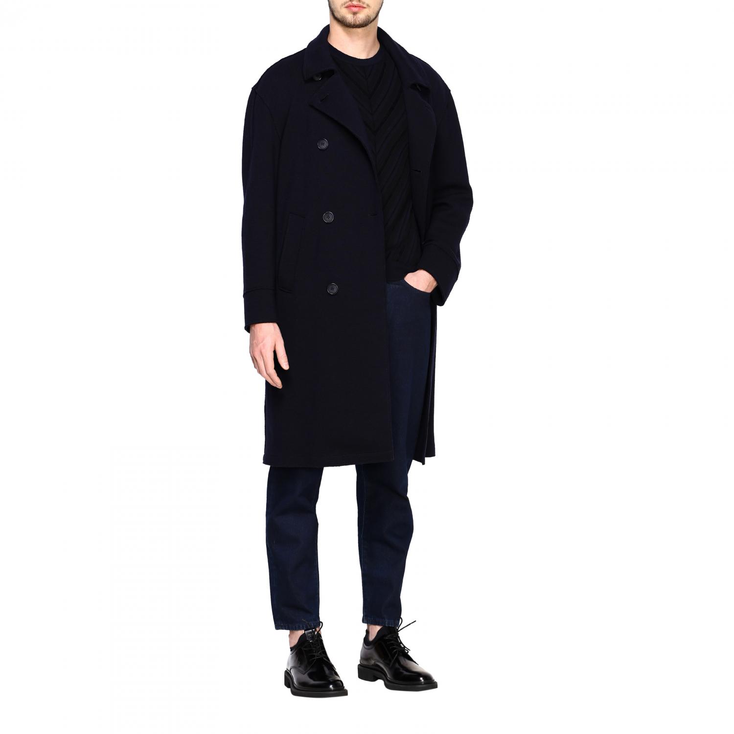 GIORGIO ARMANI MANTEL: Langer Mantel von Giorgio Armani aus Wolle, Blau - Img 2