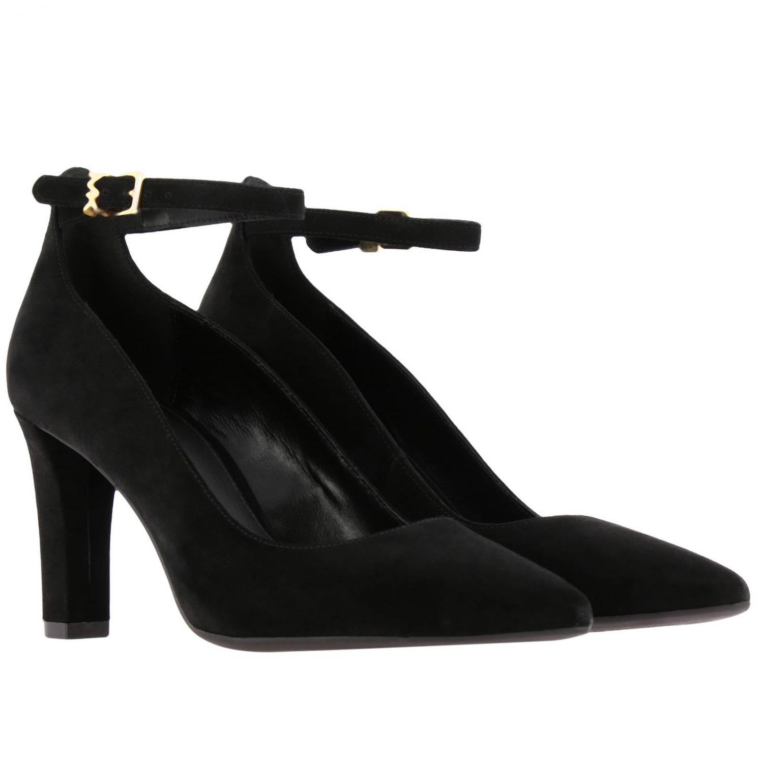 Michael Kors Mila pumps in suede with ankle strap - Black  Michael Kors suede strap pumps main image 0