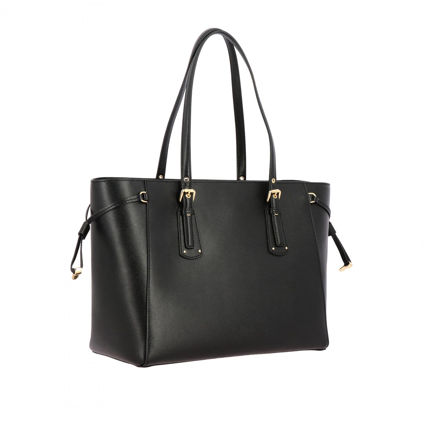 MICHAEL KORS BOLSO DE HOMBRO: Michael Kors Voyager east west bolso de mano de cuero microoperado, Negro - Img 2