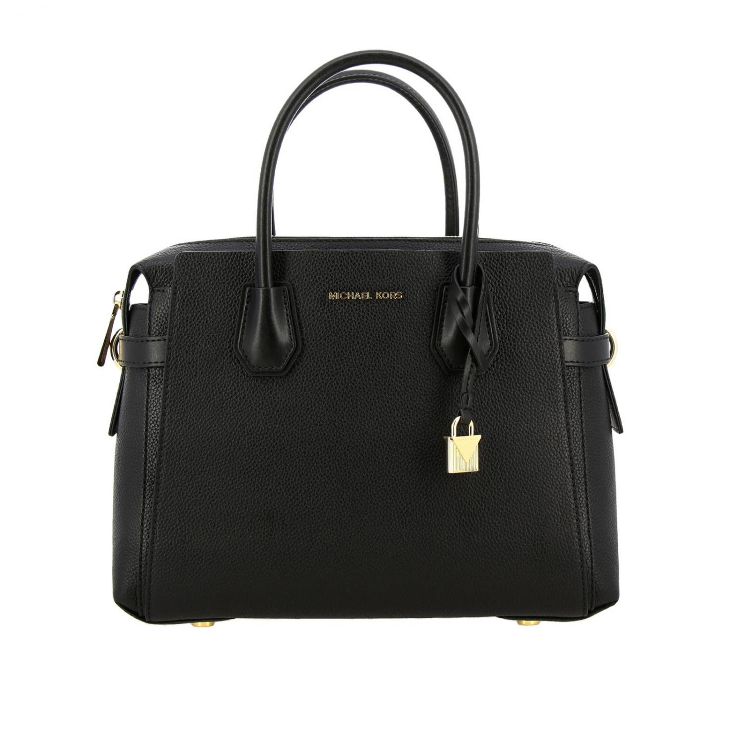 MICHAEL KORS СУМКА С КОРОТКИМИ РУЧКАМИ: Сумка Mercer medium Michael Kors из дубленной кожи, Черный - Img 1