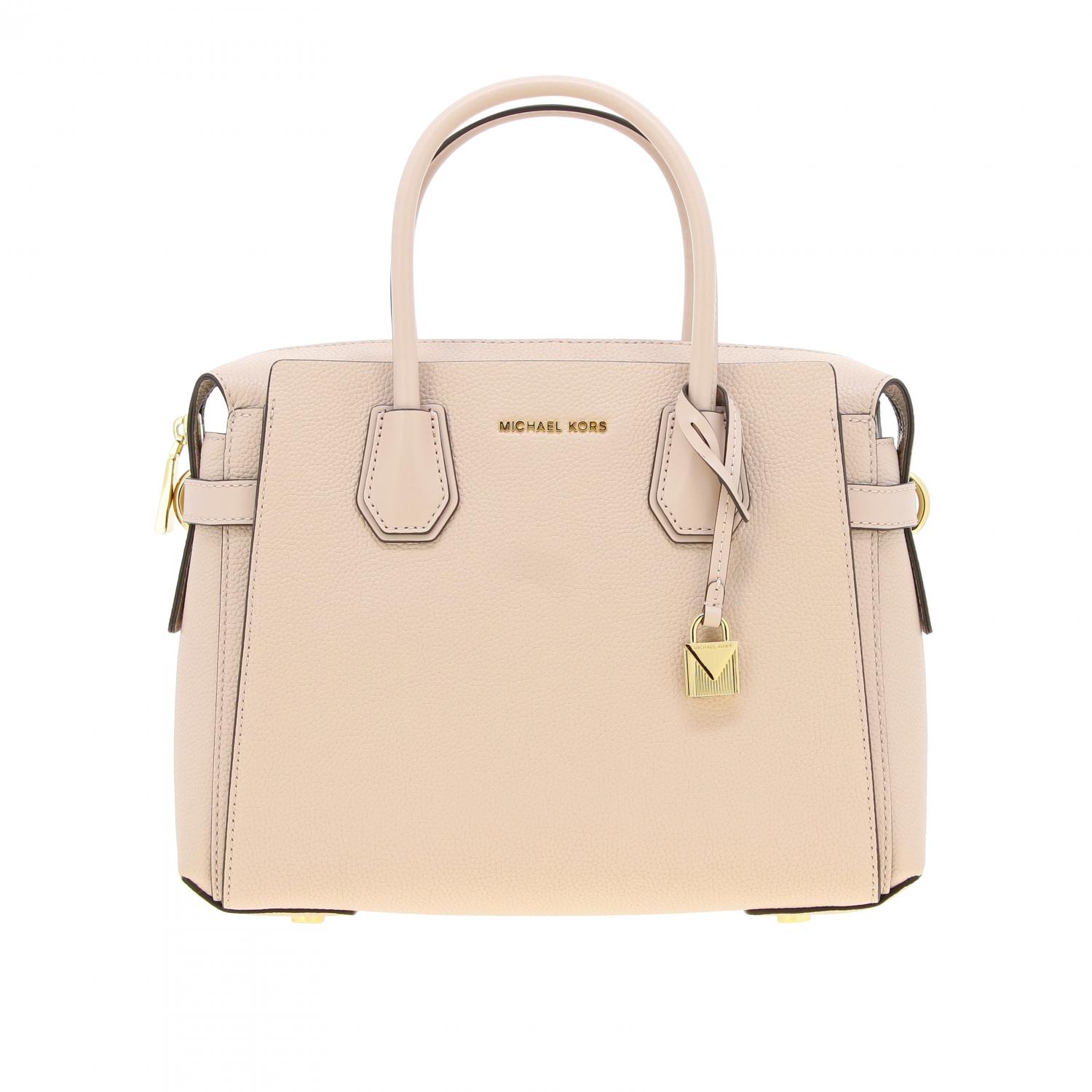 MICHAEL KORS СУМКА С КОРОТКИМИ РУЧКАМИ: Сумка Mercer medium Michael Kors из дубленной кожи, Розовый - Img 1