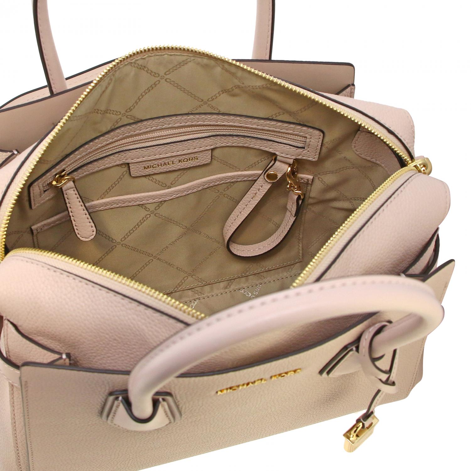 MICHAEL KORS СУМКА С КОРОТКИМИ РУЧКАМИ: Сумка Mercer medium Michael Kors из дубленной кожи, Розовый - Img 5