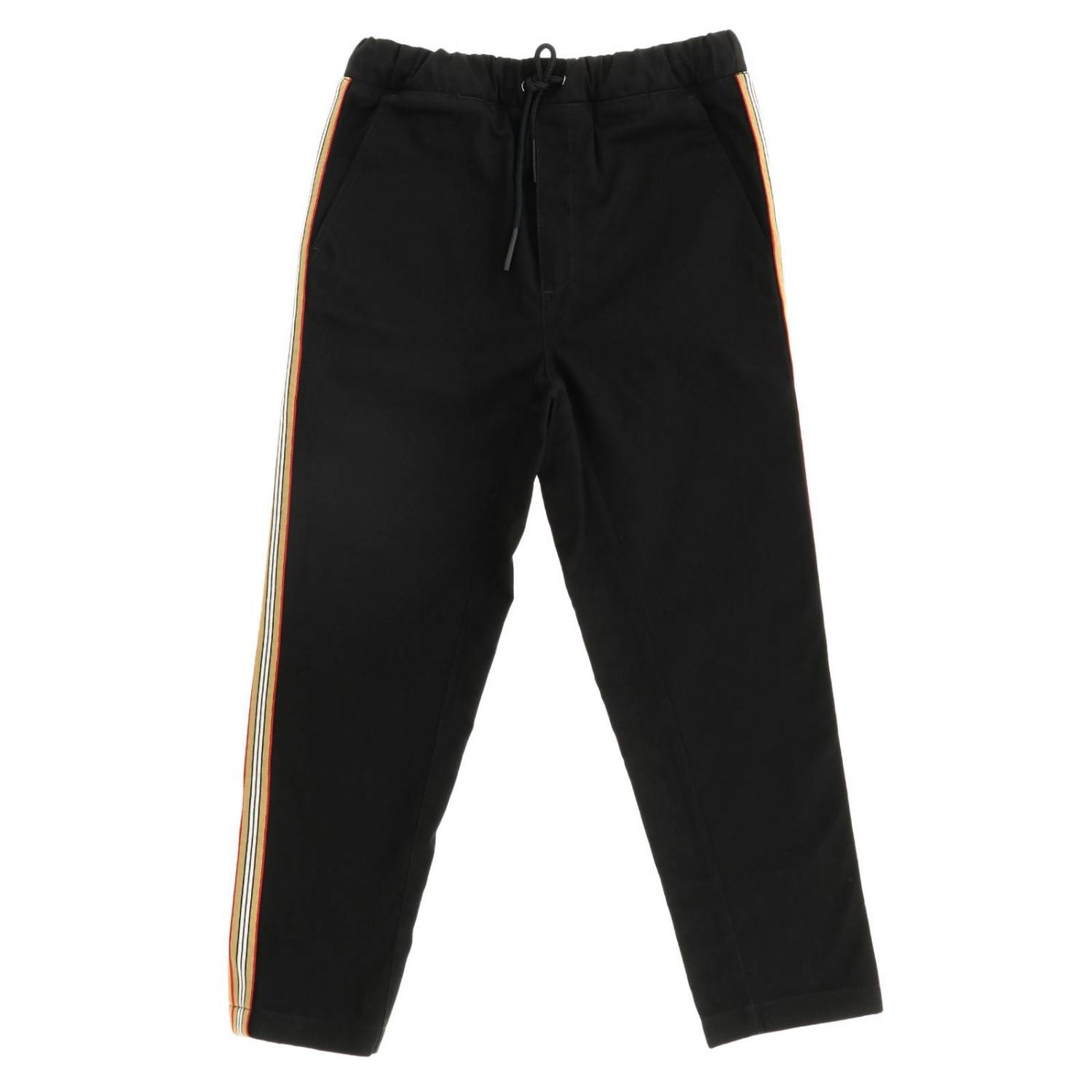 BURBERRY HOSE: Burberry Jogginghose mit Streifenbändern, Schwarz - Img 1