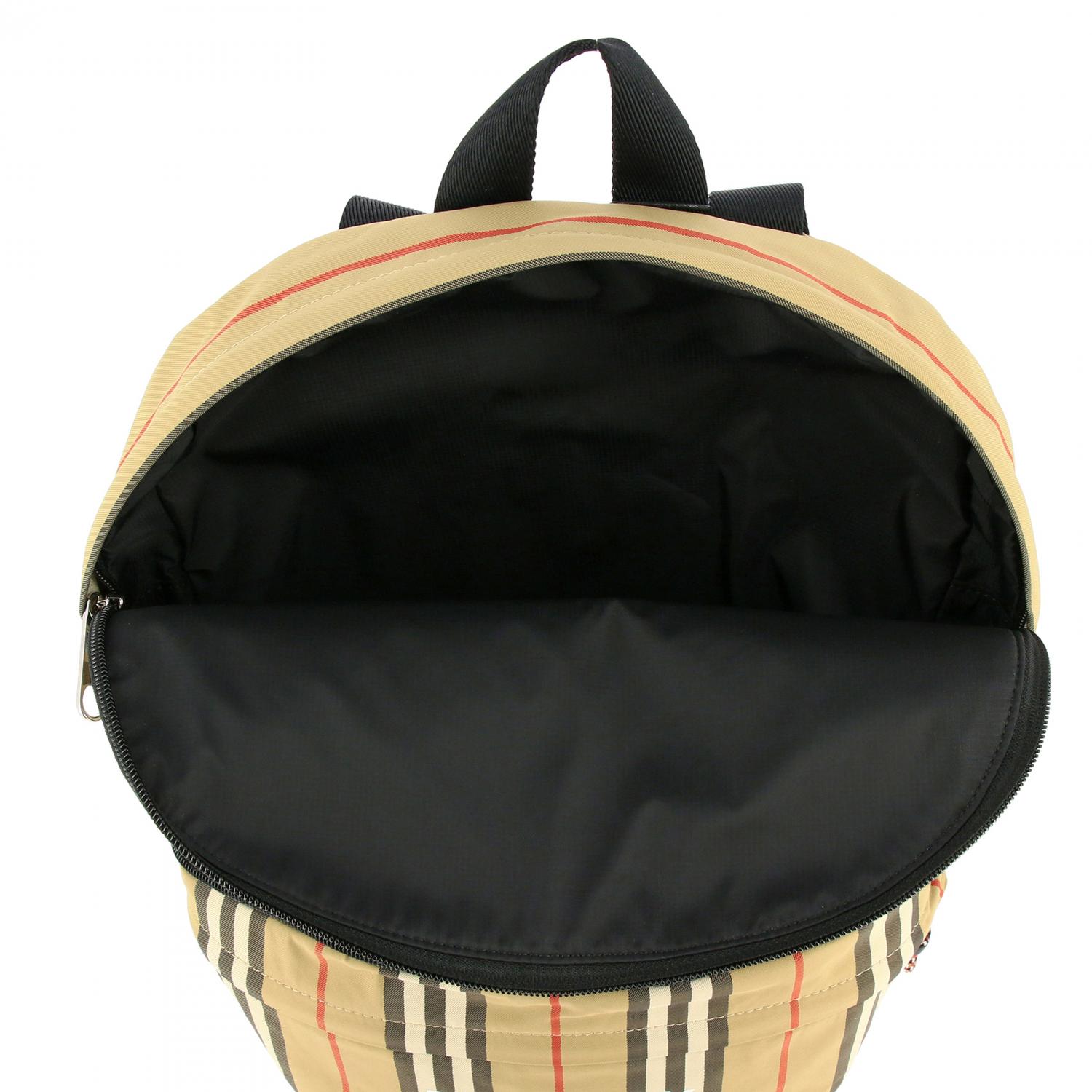 BURBERRY TASCHE: Burberry Tasche / Rucksack aus Nylon mit Logo-Print, Beige - Img 5