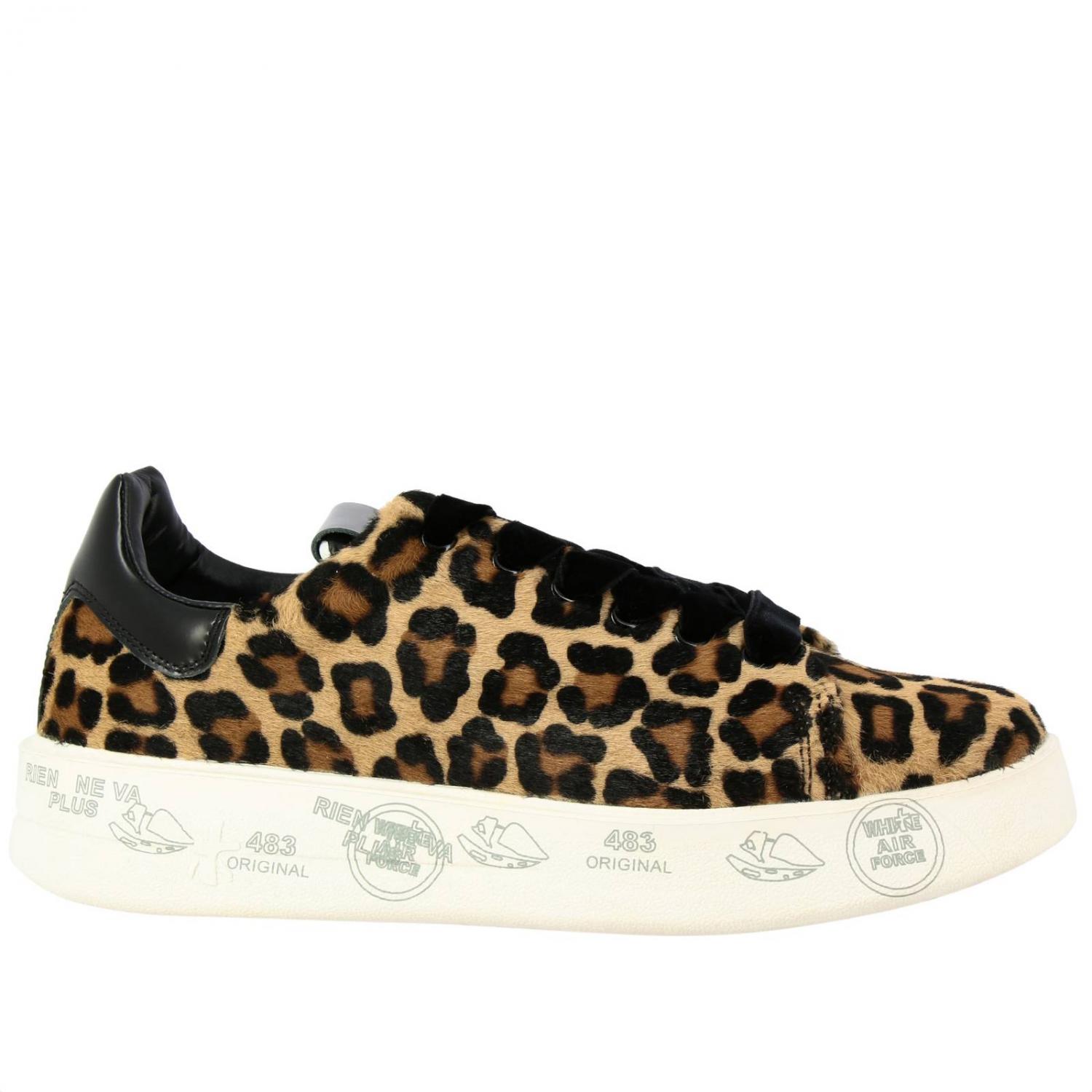 PREMIATA: Sneakers Belle in cavallino maculato con maxi suola