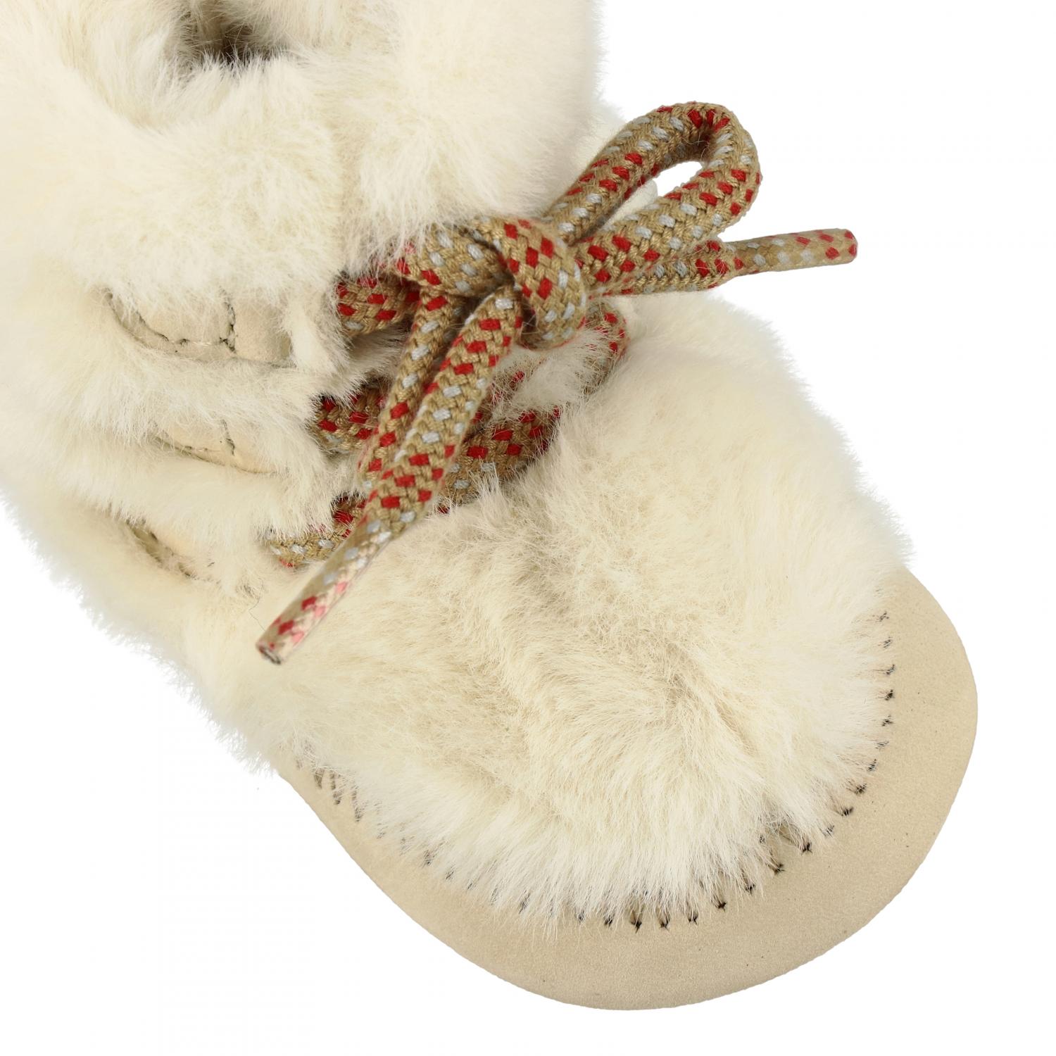 HOGAN SCHUHE: Hogan Stiefelette aus Kunstpelz, Beige - Img 4