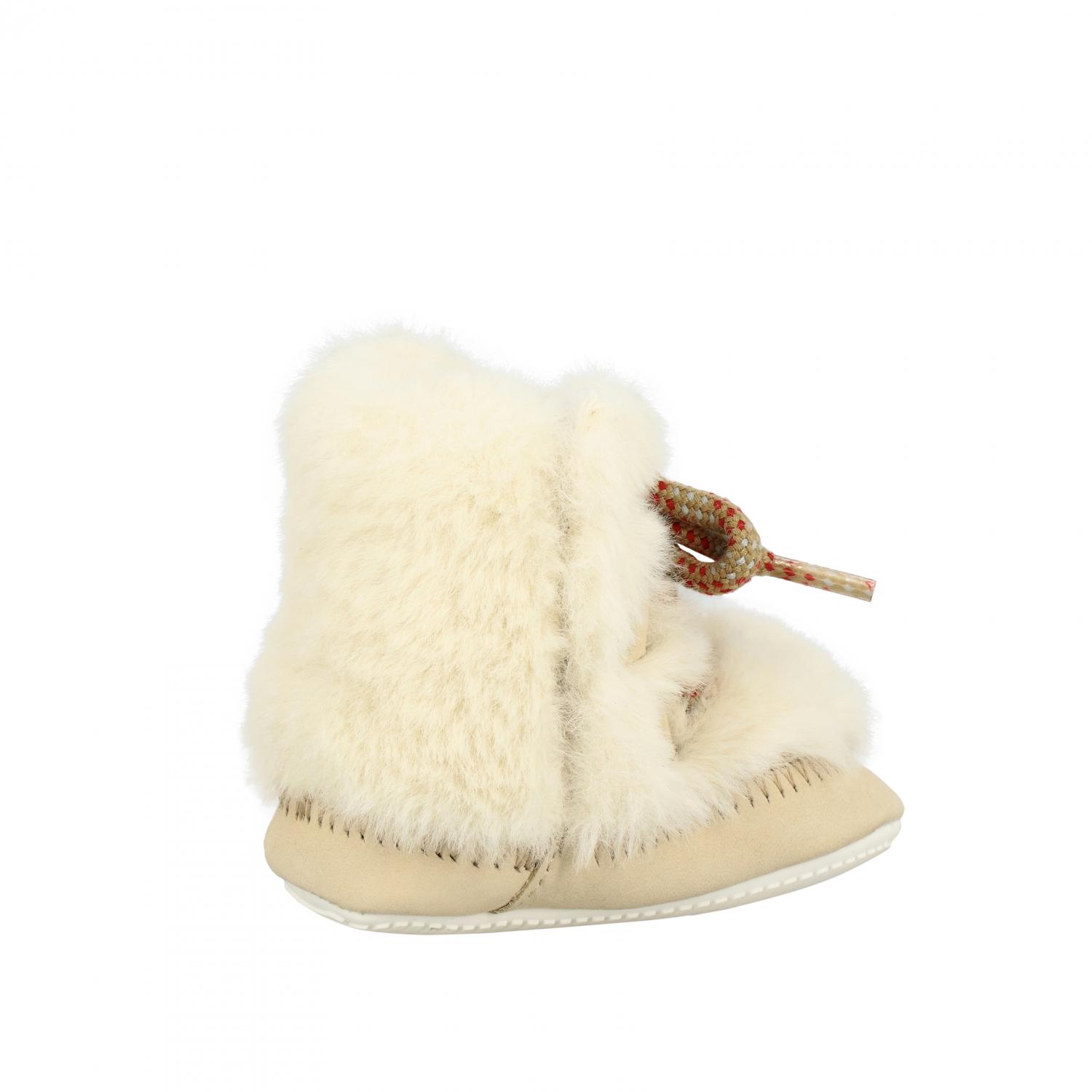 HOGAN SCHUHE: Hogan Stiefelette aus Kunstpelz, Beige - Img 5