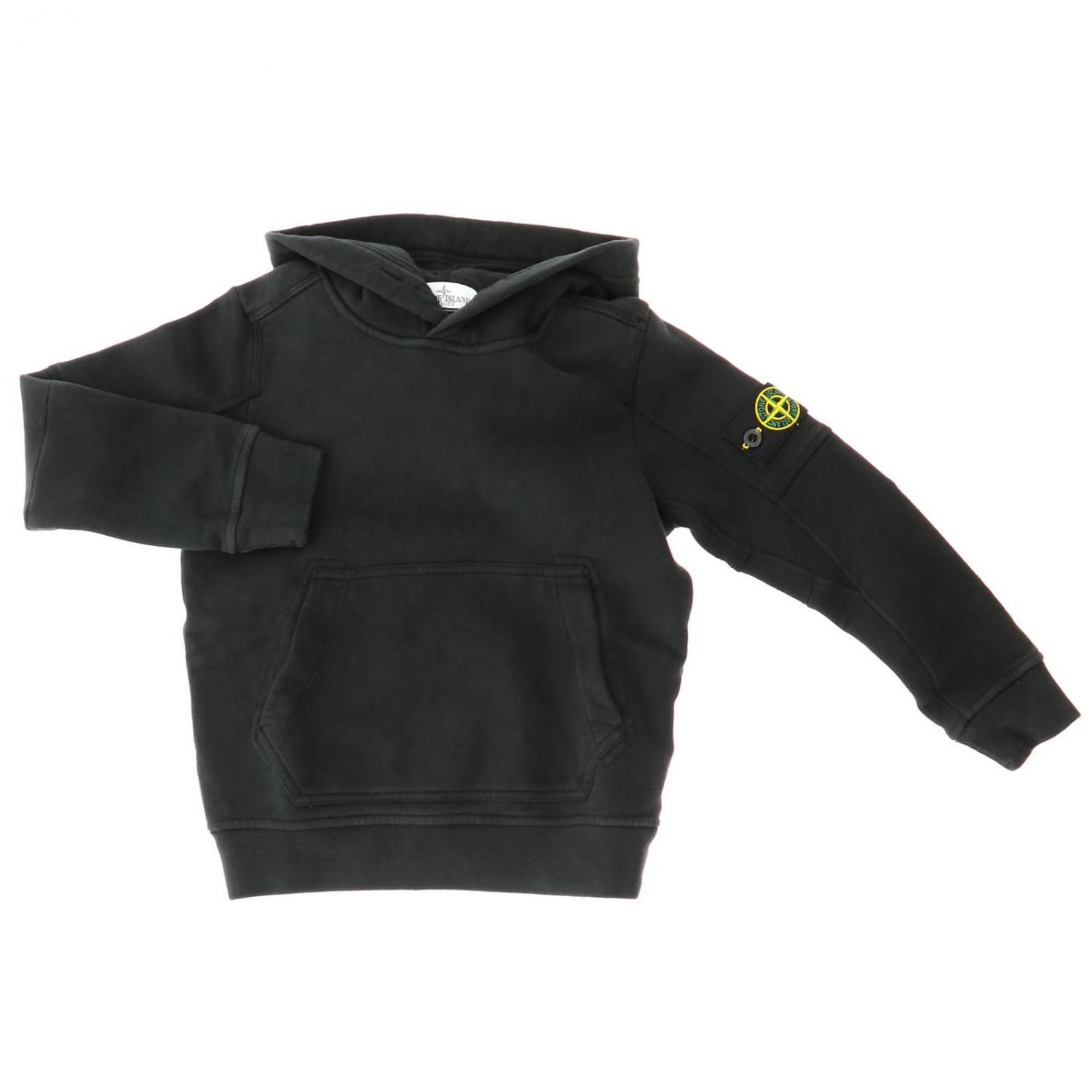 STONE ISLAND JUNIOR JERSEY: Jersey niños Stone Island, Negro - Img 1