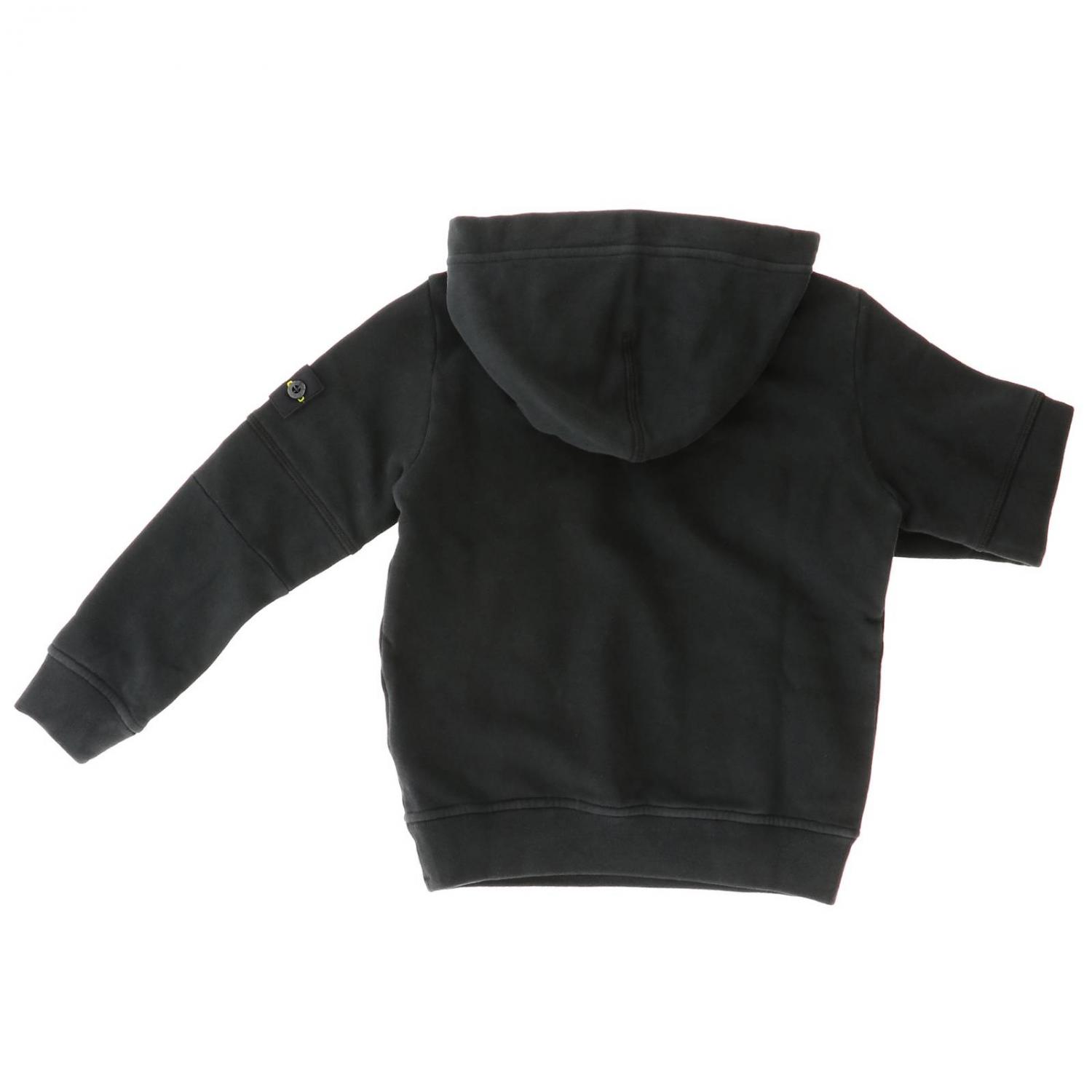 STONE ISLAND JUNIOR JERSEY: Jersey niños Stone Island, Negro - Img 2