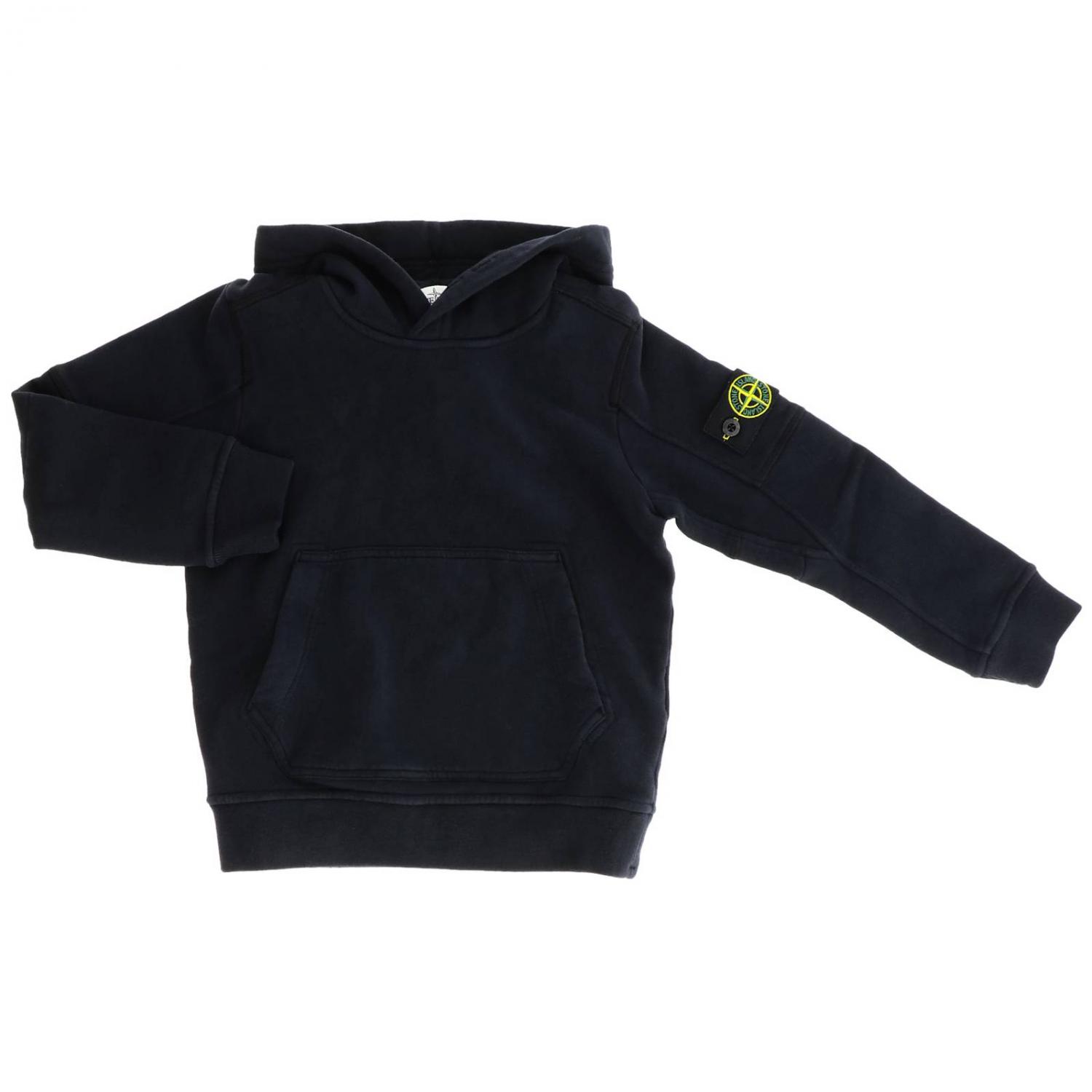 STONE ISLAND JUNIOR PULL: Pull enfant Stone Island, Bleu Marine - Img 1