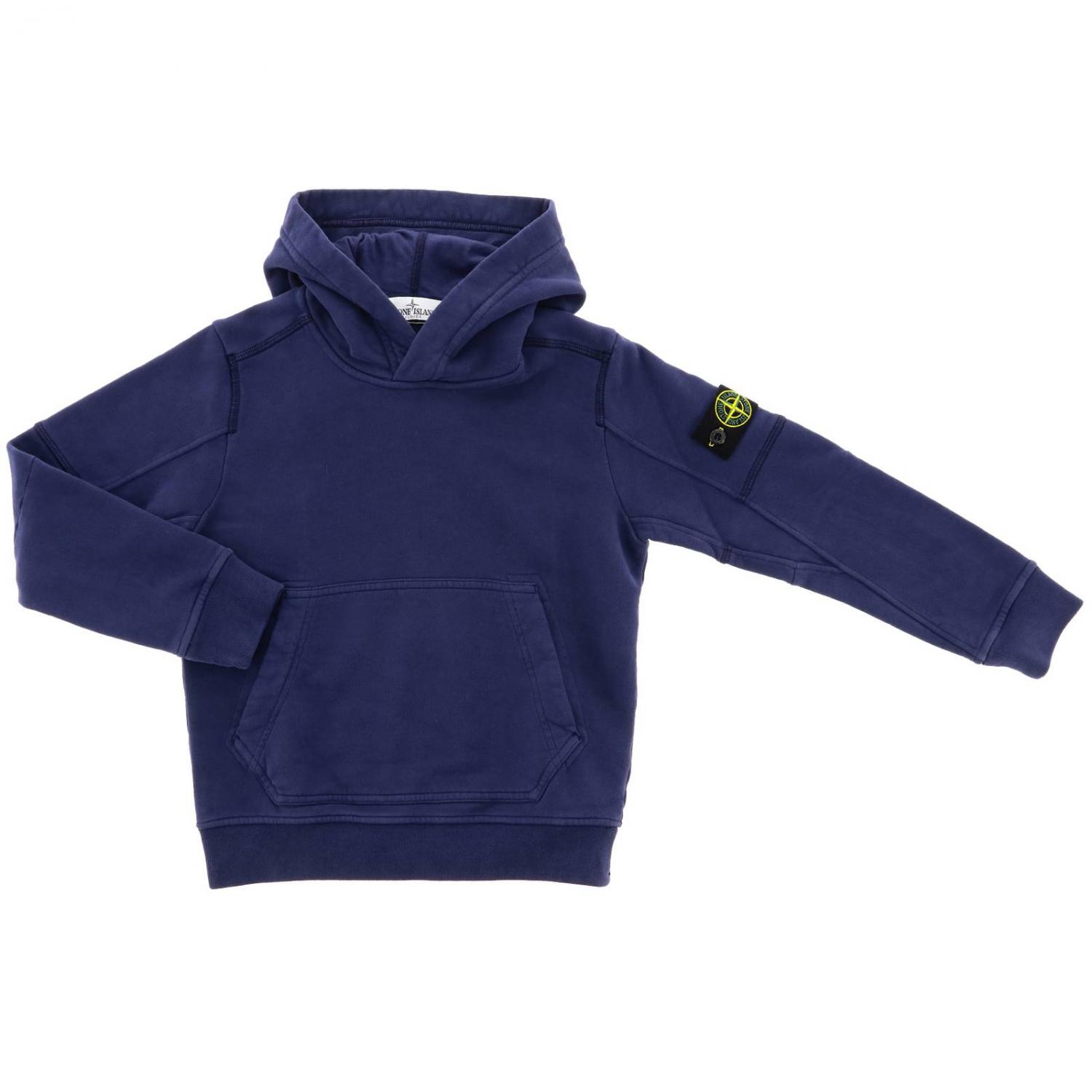 STONE ISLAND JUNIOR PULLOVER: Pullover kinder Stone Island, Tinte - Img 1
