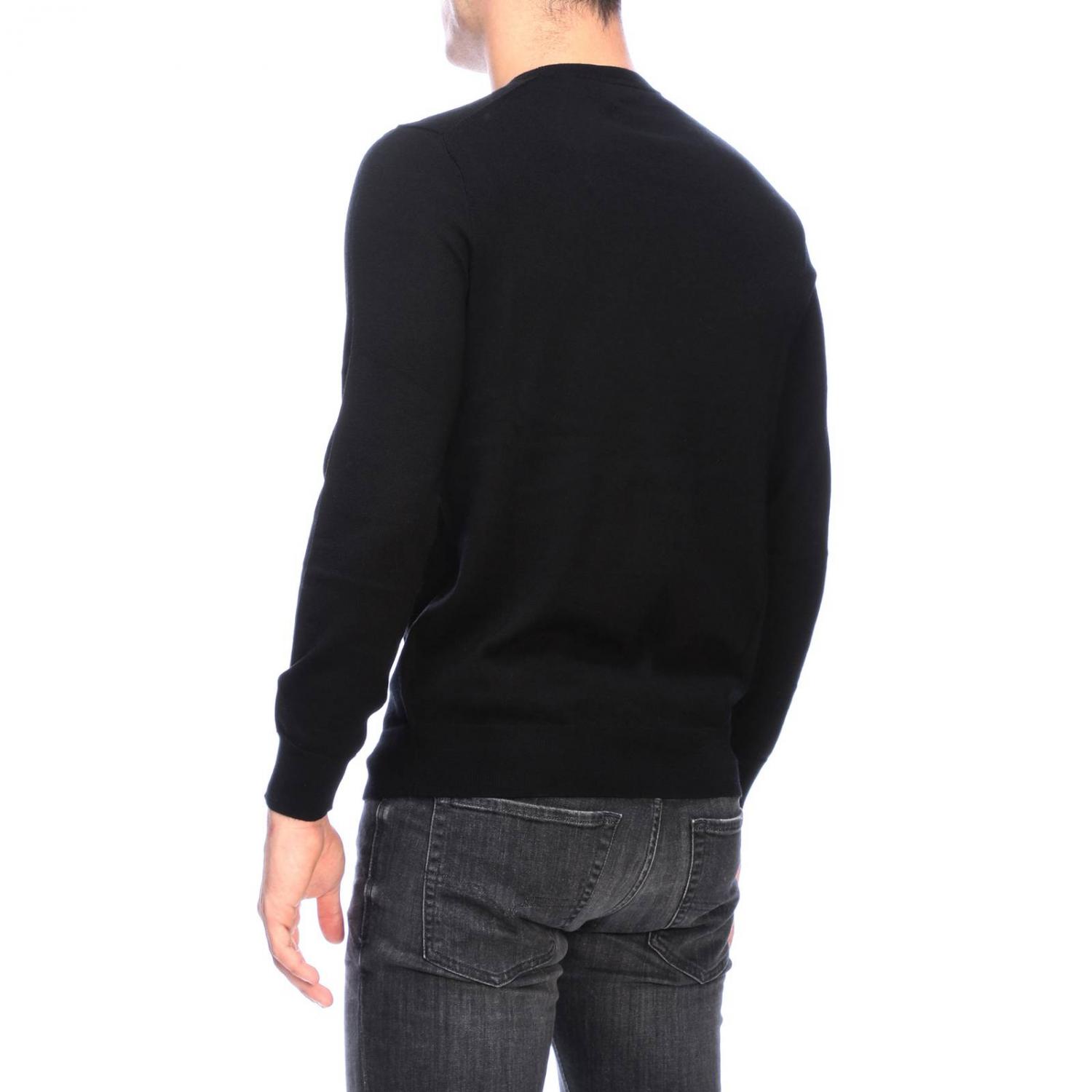 POLO RALPH LAUREN: Slim fit crew neck sweater with embroidered logo ...