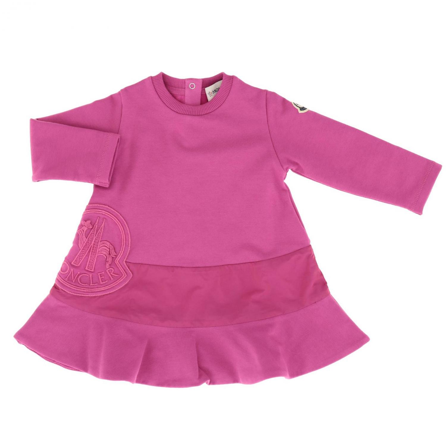 MONCLER ROMPER: Romper kids Moncler, Fuchsia - Img 1