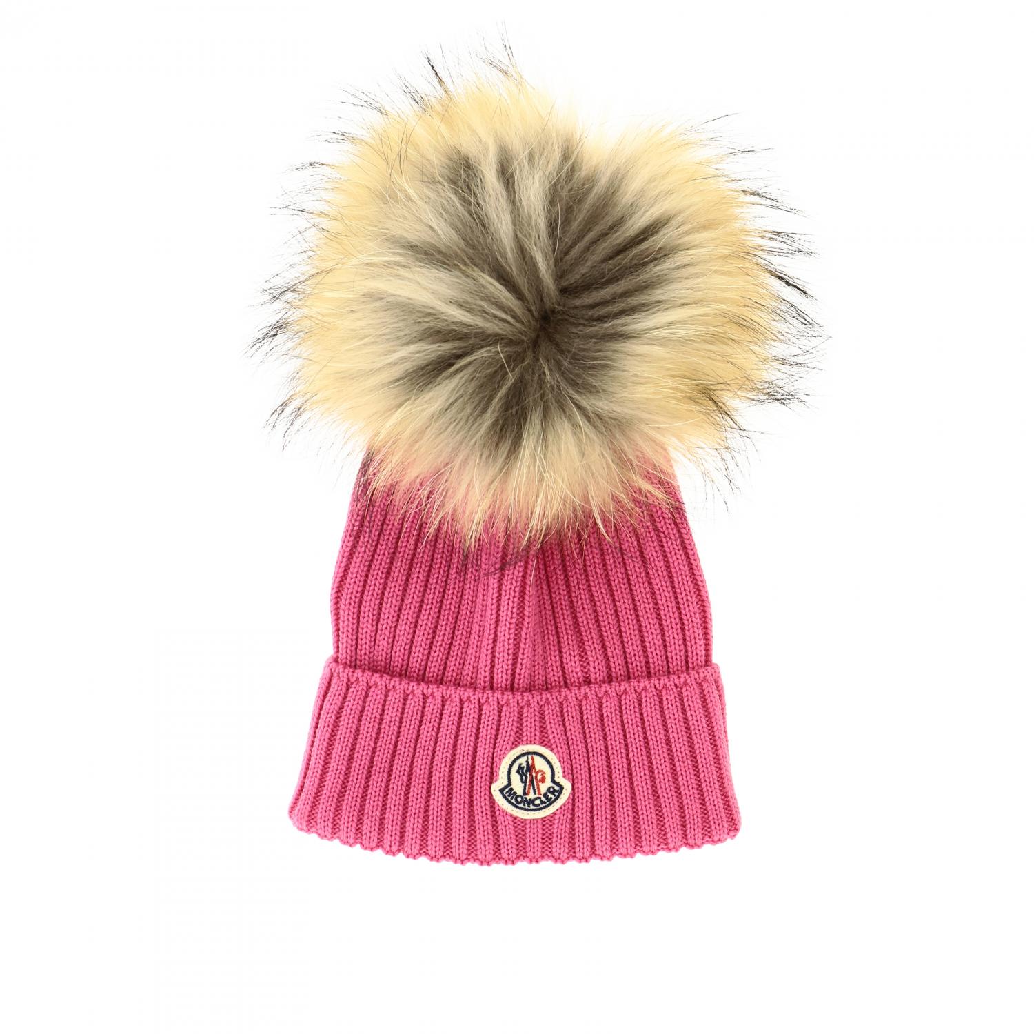 MONCLER HUT: Moncler Kinder Hüte für Mädchen, Fuchsia - Img 1