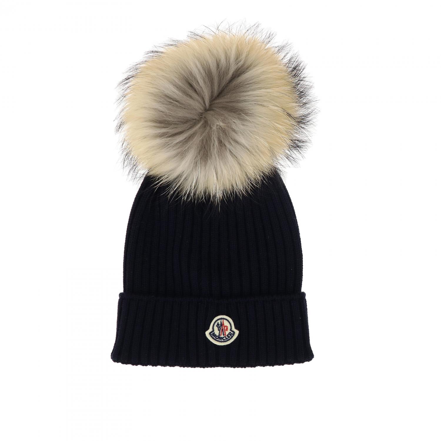 MONCLER HUT: Moncler Kinder Hüte für Mädchen, Blau - Img 1