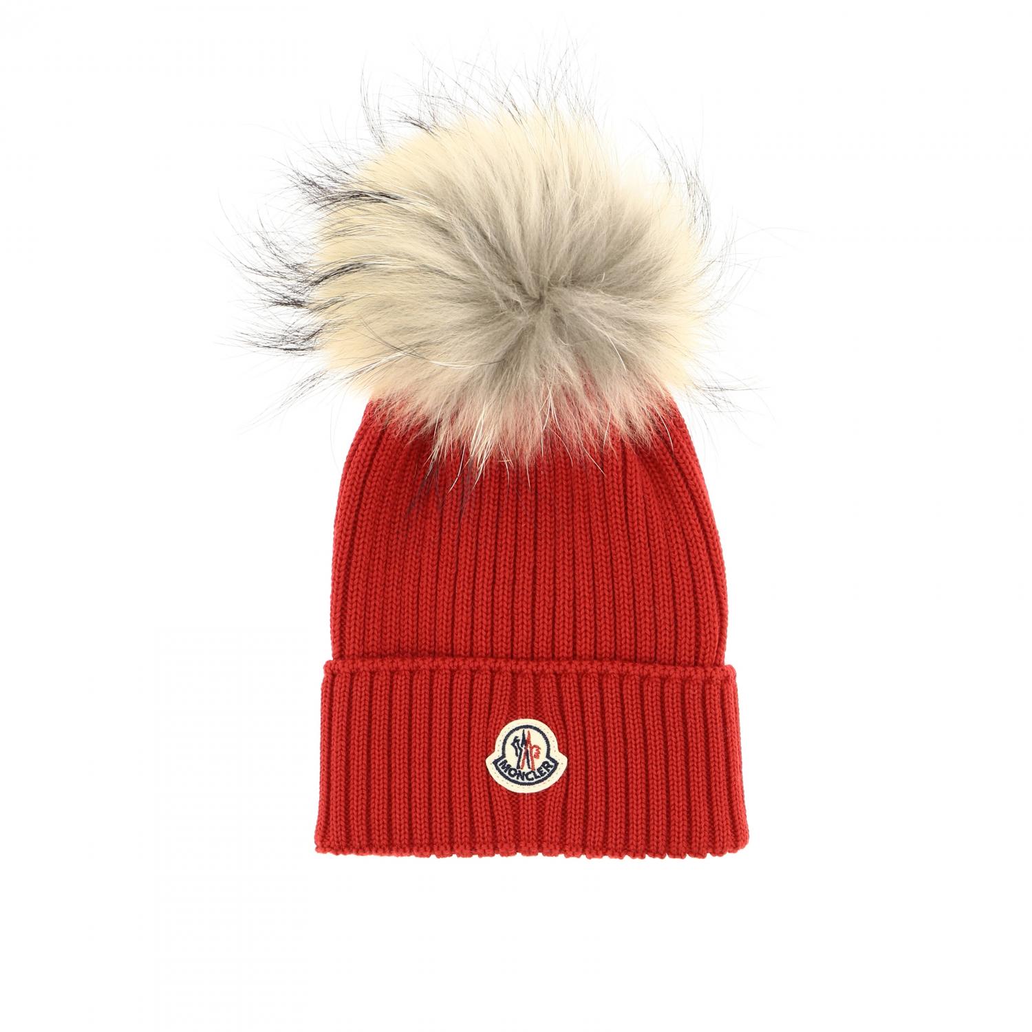 MONCLER HUT: Moncler Kinder Hüte für Mädchen, Rot - Img 1