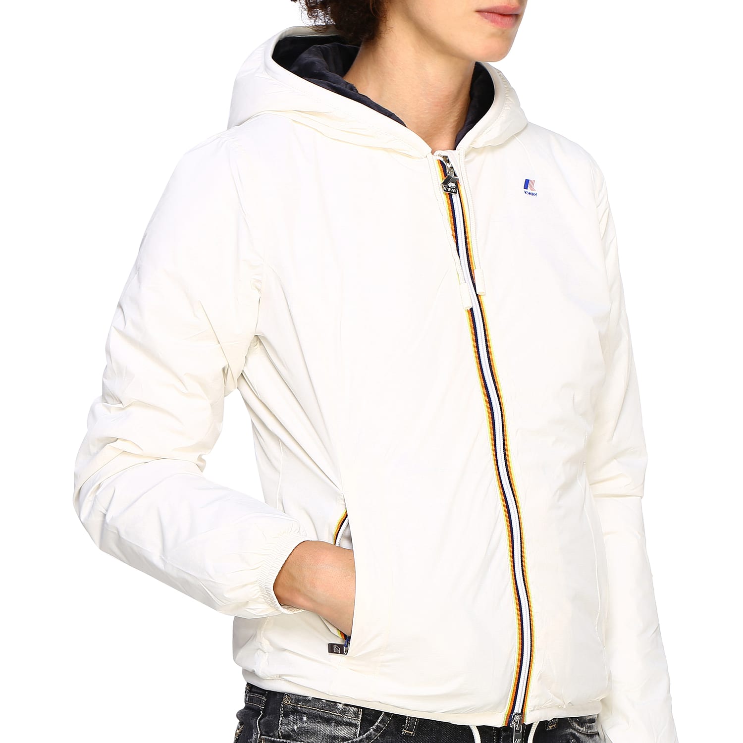 K-WAY CHAQUETA: Chaqueta mujer K-way, Nata - Img 5