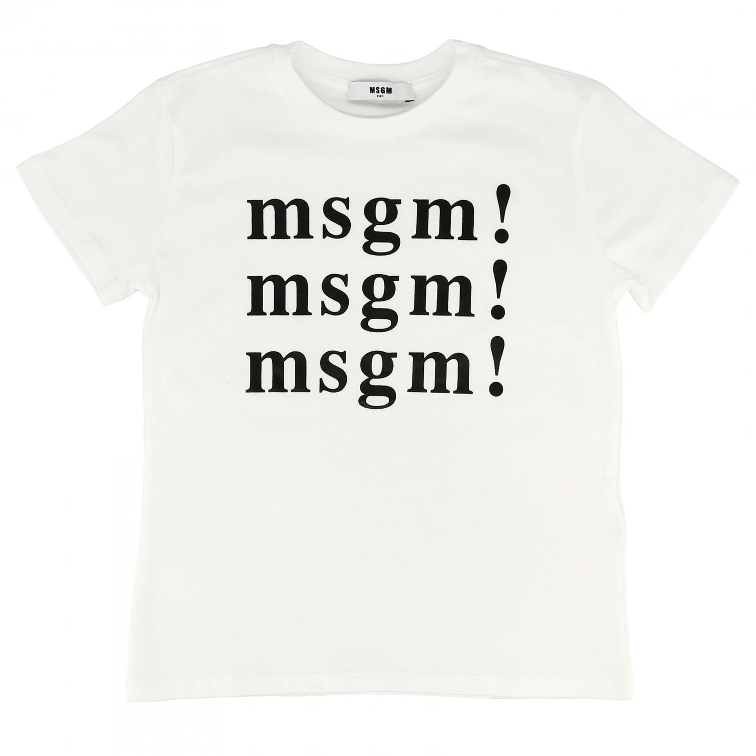 MSGM KIDS T-SHIRT: MSGM Kids Jungen T-Shirt, Weiß - Img 1