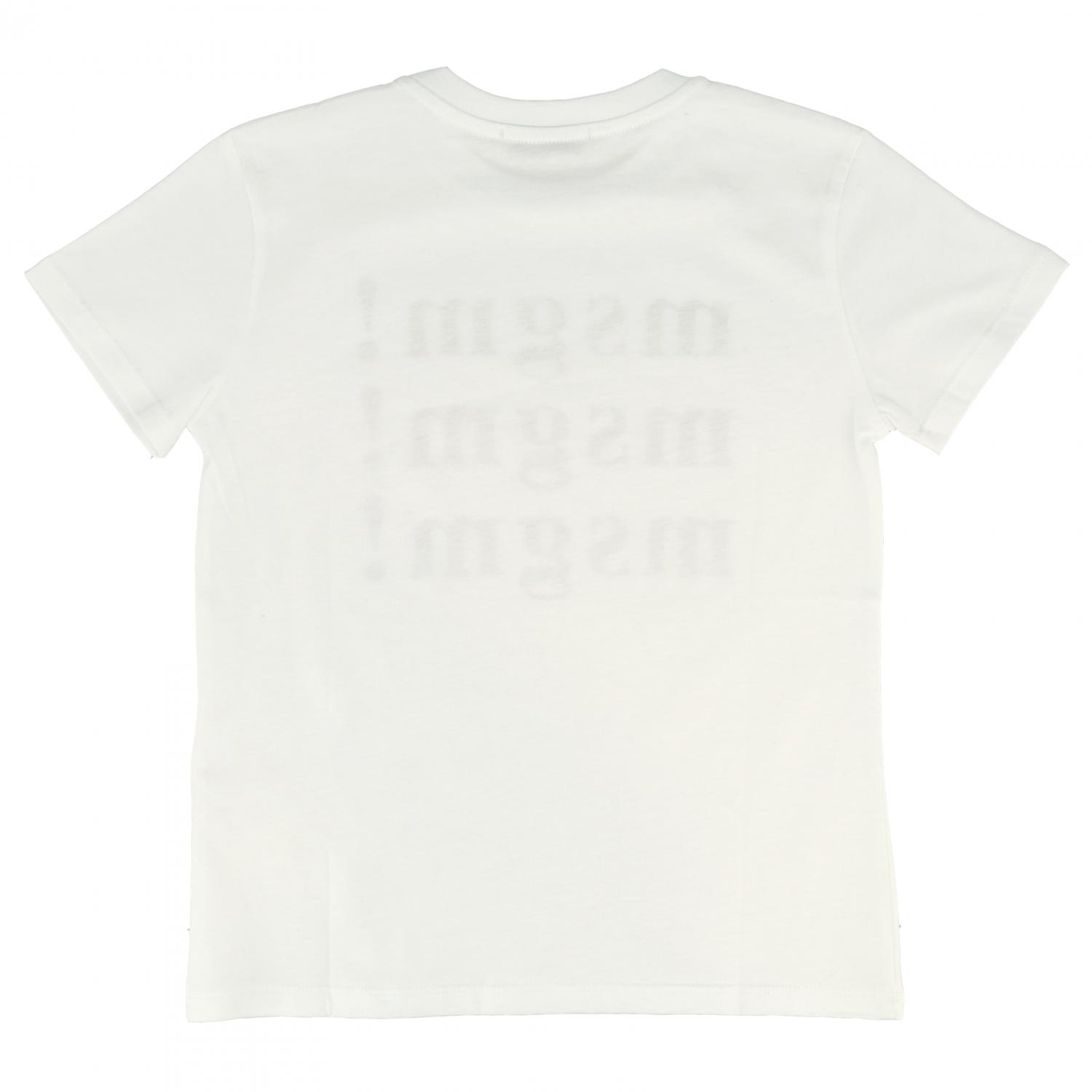 MSGM KIDS T-SHIRT: MSGM Kids Jungen T-Shirt, Weiß - Img 2