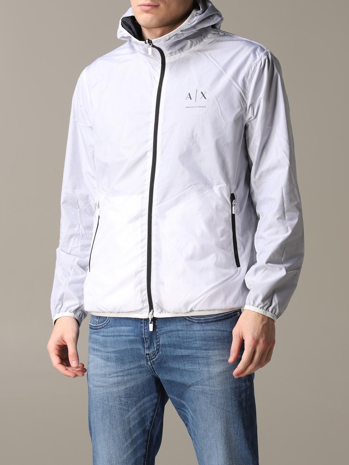Armani Exchange reversible nylon jacket with logo - Navy | 3HZB21