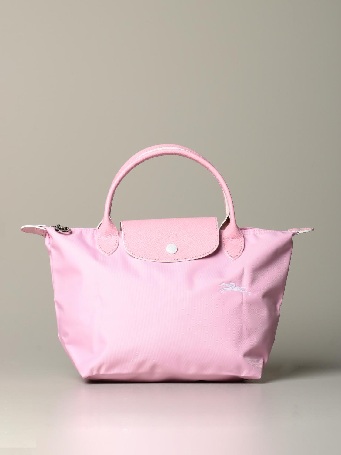 Longchamp Le Pliage Club Bag In Nylon With Logo Pink Longchamp Handbag L1621619 Online At 9076