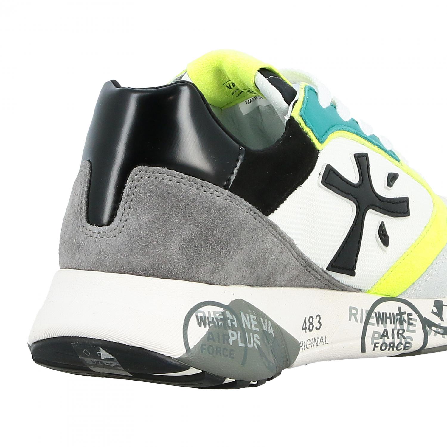 Zac zac Premiata sneakers in suede and mesh with logo - White