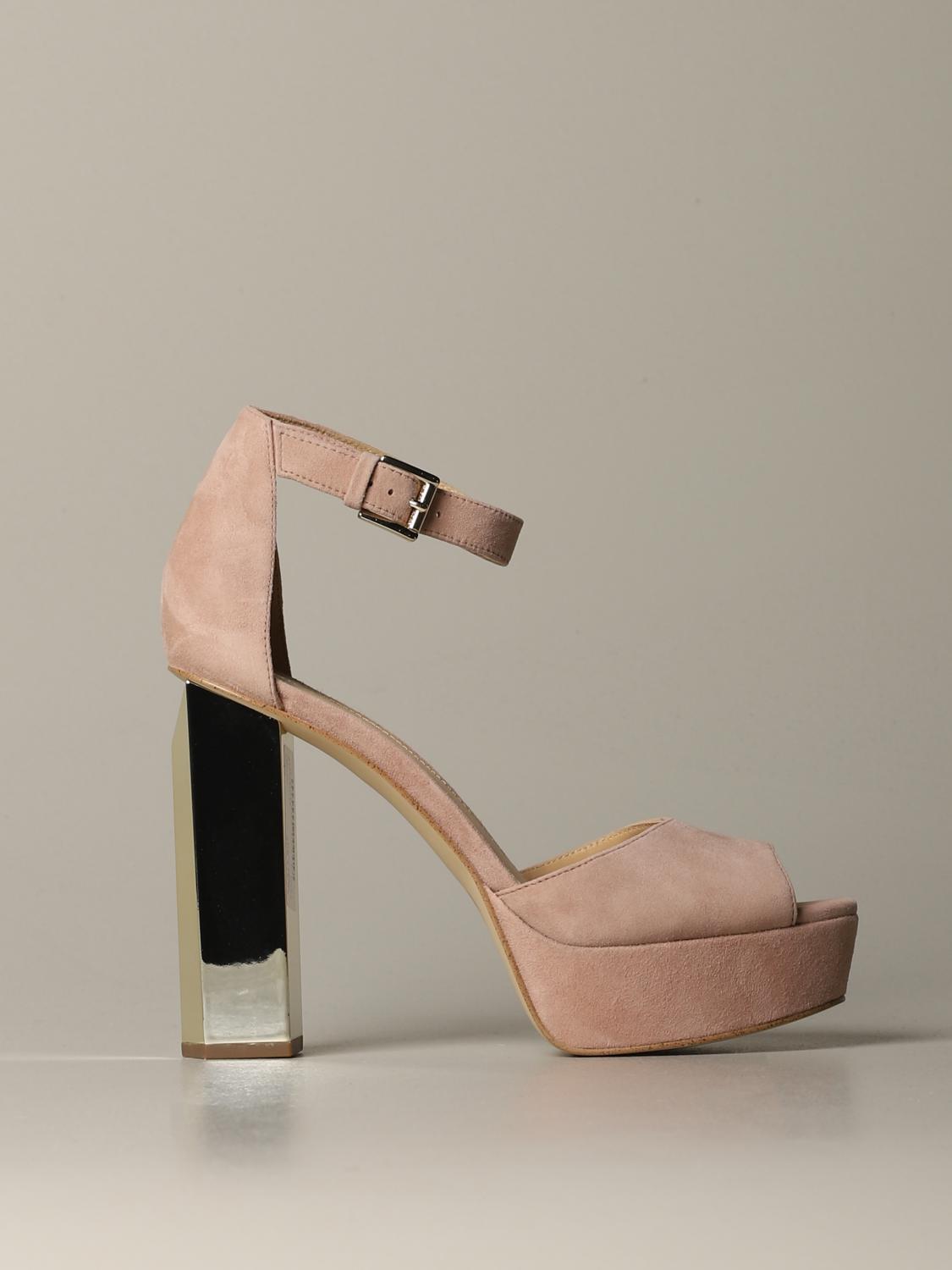 Michael Kors Petra Leather Sandal Michael Kors Petra Mid In Black