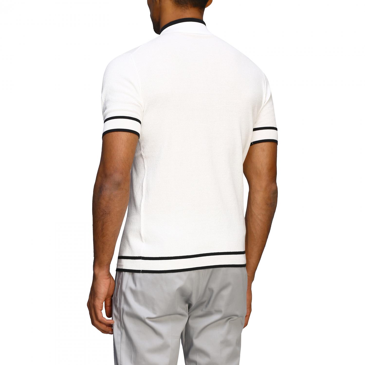 PAOLO PECORA: short-sleeved polo shirt with contrasts